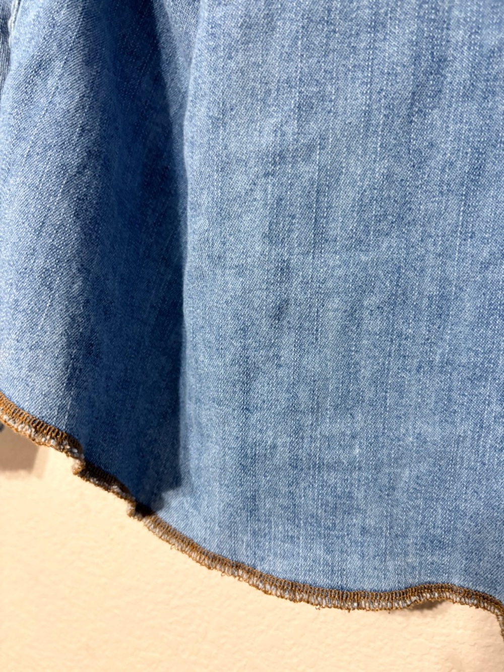 Men’s Wrangler Blue Denim Shirt‎ Jacket Pearl Snaps Western LS XXL - Picture 6 of 12